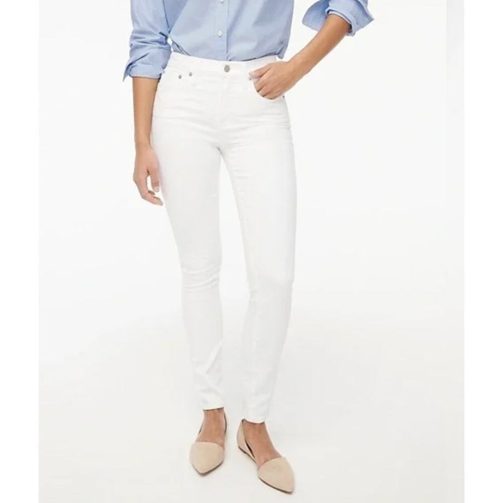 J. Crew White 9" Mid Rise Skinny‎ Leg Jeans NWT